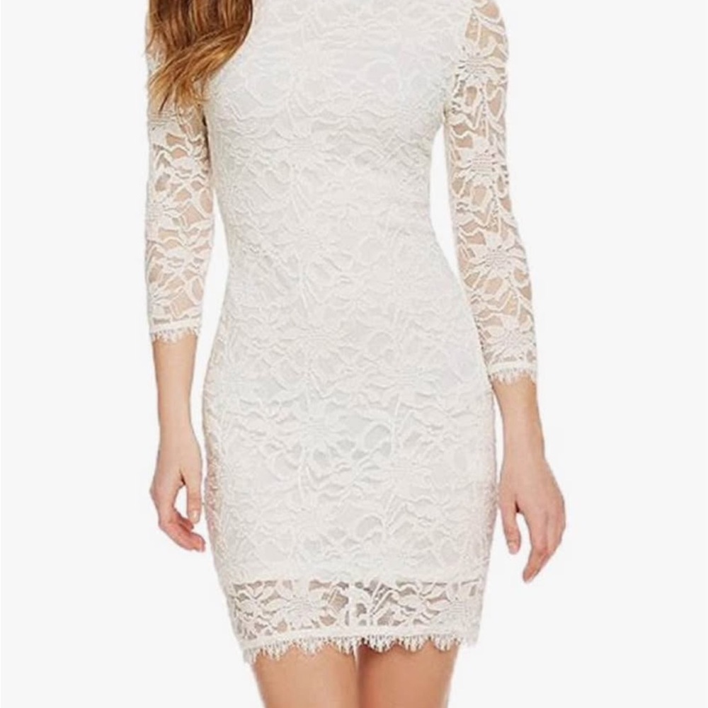 Elegant White Lace Dress